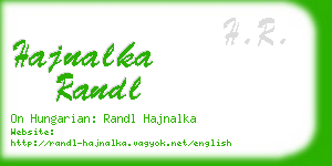 hajnalka randl business card